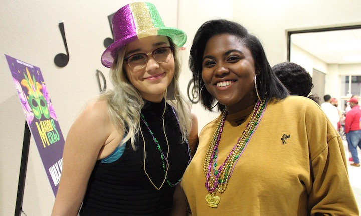 Students at a UP Mardi Gras event